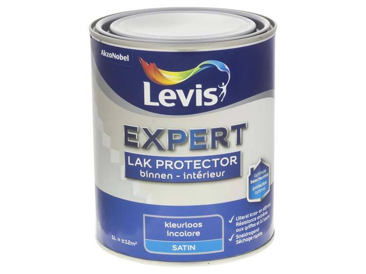 Levis Expert Protector lak binnen zijdeglans 1l kleurloos