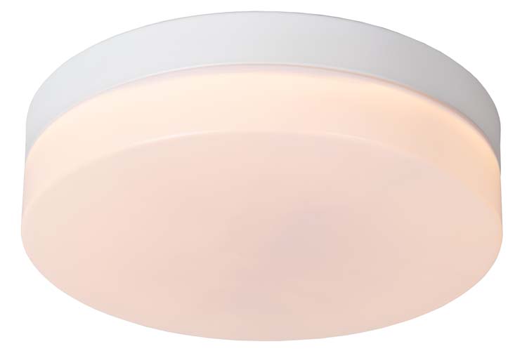 BISKIT - Plafonnier Salle de bains - Ø 23 cm - LED - 1x12W 2700K - IP44 - Blanc