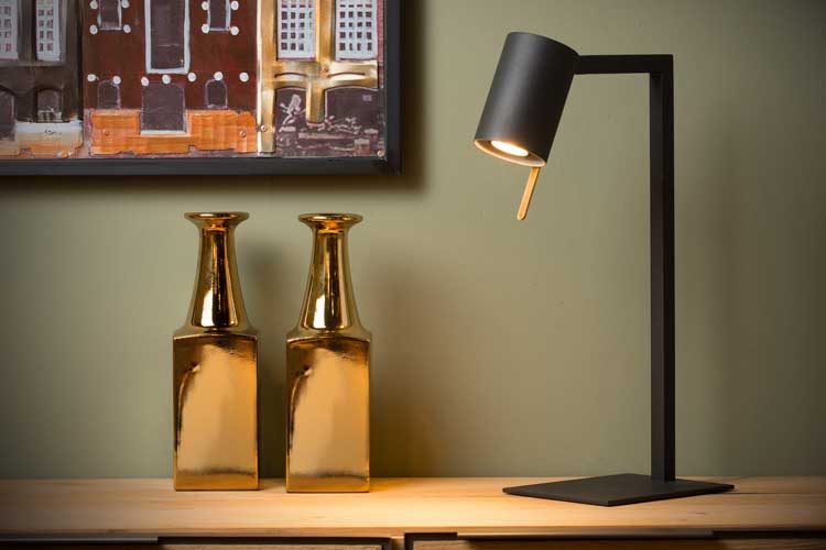 Lucide LESLEY - Lampe de table - GU10 - Noir