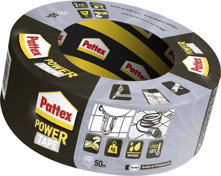 Pattex Powertape 50 mm x 50 m grijs