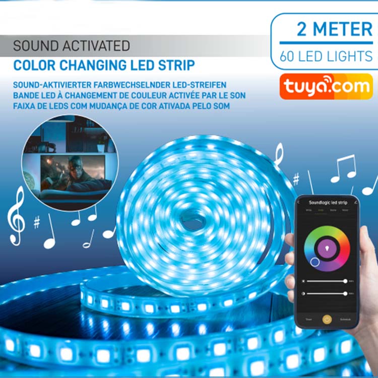 Led strip bluetooth 2m met gebruik van Tuya