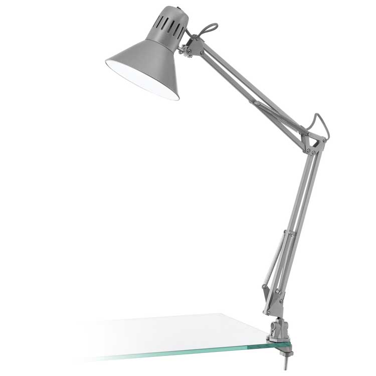 Eglo FIRMO - Lampe de bureau - E27 - 40W - Argent