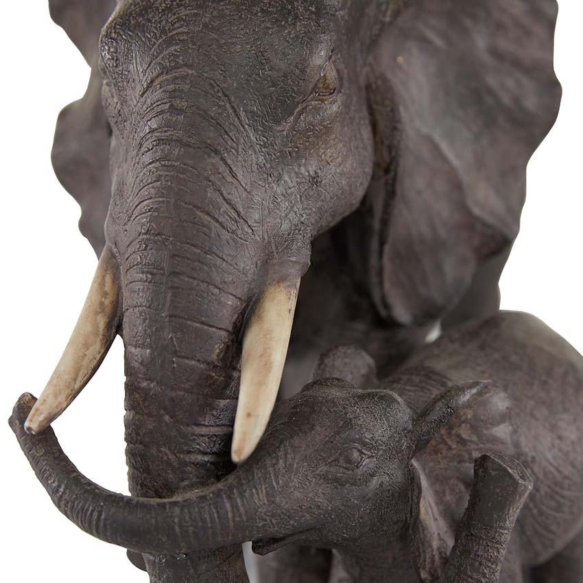 Beeld olifant met baby 28cm