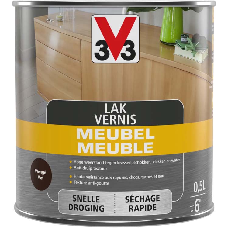 V33 meubelvernis Deco wengé mat 0,5L