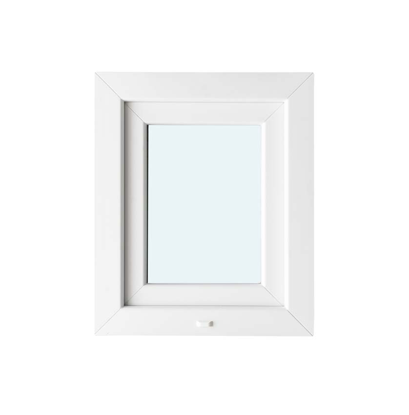 1-VL draaikiepraam pvc wit budget mat glas B500XH600 mm rechts