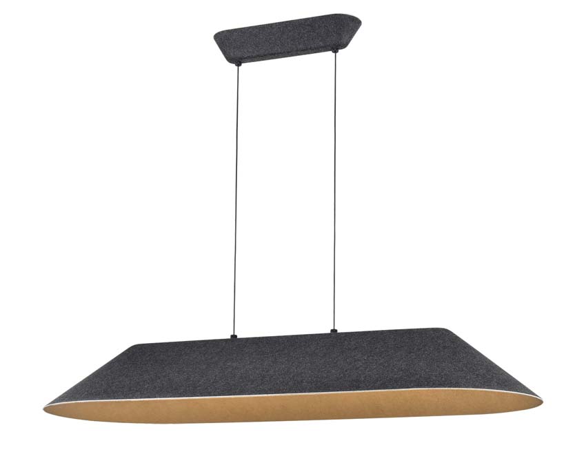 Hanglamp - vilt - 3020 lumen - dimbaar - grijs