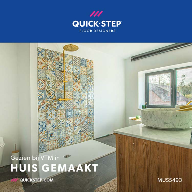 Laminaat Quick-step Muse waterproof 8mm - Grijze leisteen