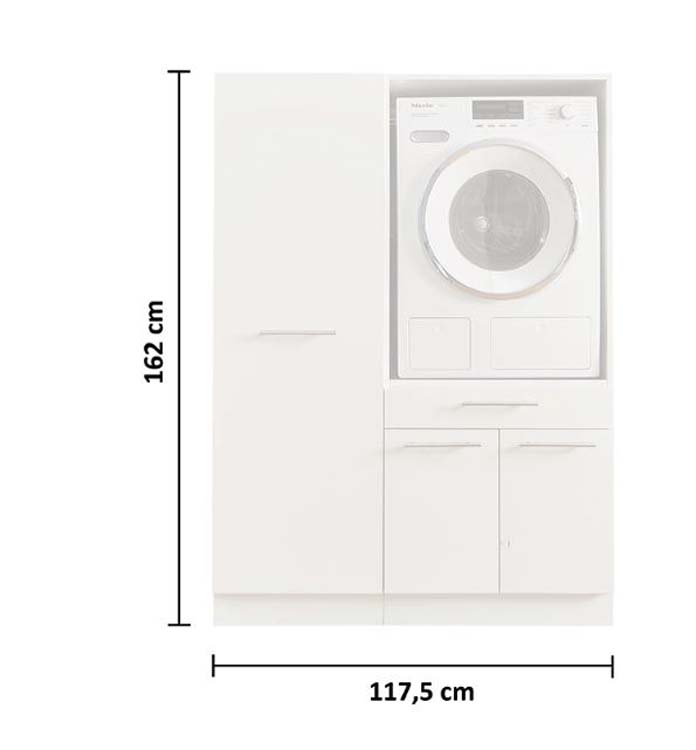 Armoires de machine à laver - Decowash - blanc - set 8 -67,5X117,5X162