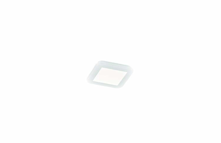 Plafonnière pvc blanc carré IP44 incl LED 10W 3000K 850Lm 17cm