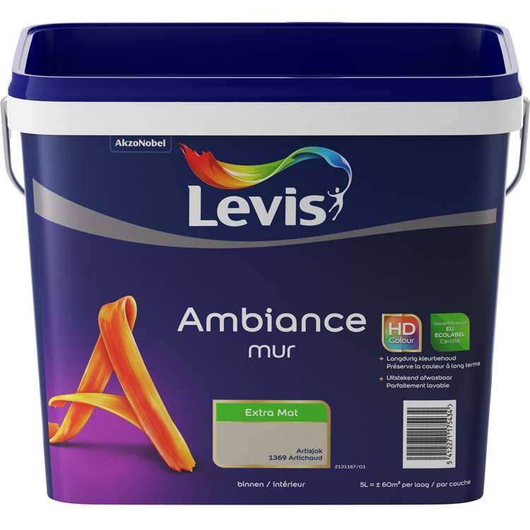 Levis Ambiance peinture murale extra mat 5l artichaut