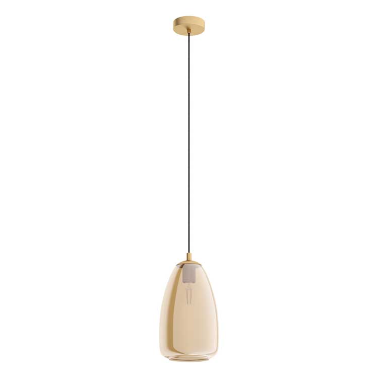 Eglo ALOBRASE -  Lampe suspension - E27 - 40W - Cuivre jaune
