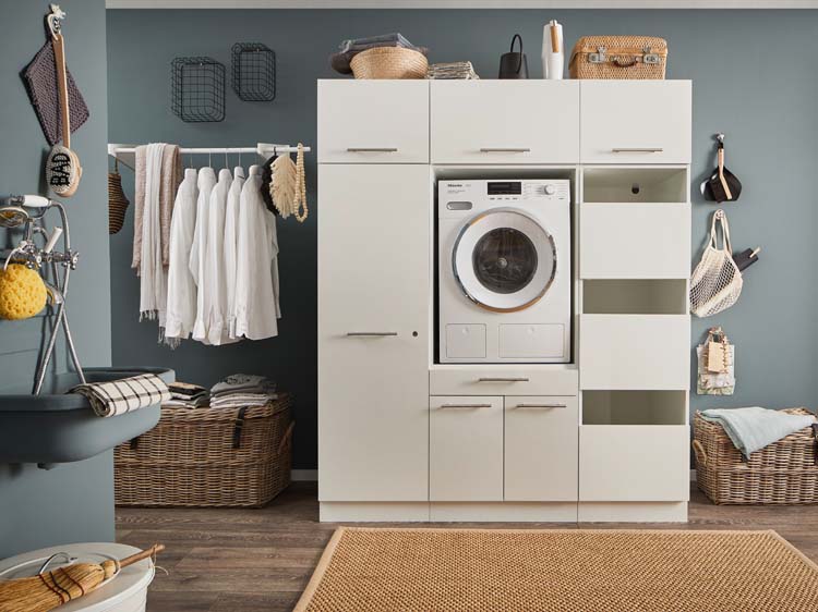 Armoires de machine à laver - Decowash - blanc - set 11 67,5X167,5X200