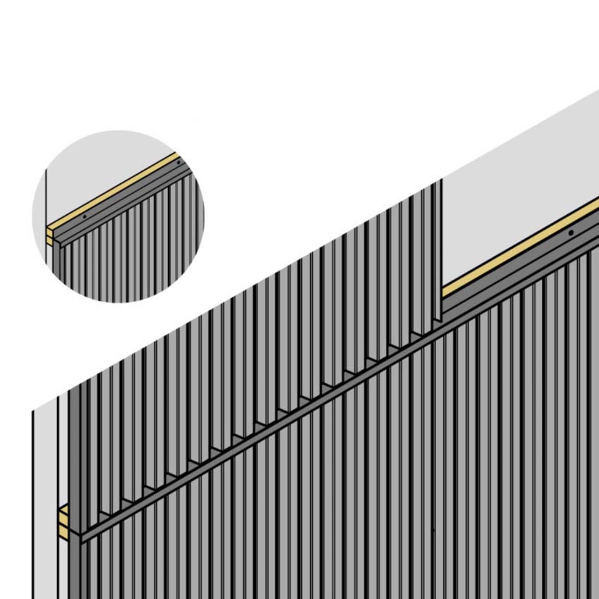 Profil inférieur pour Line up outdoor metal anthracite