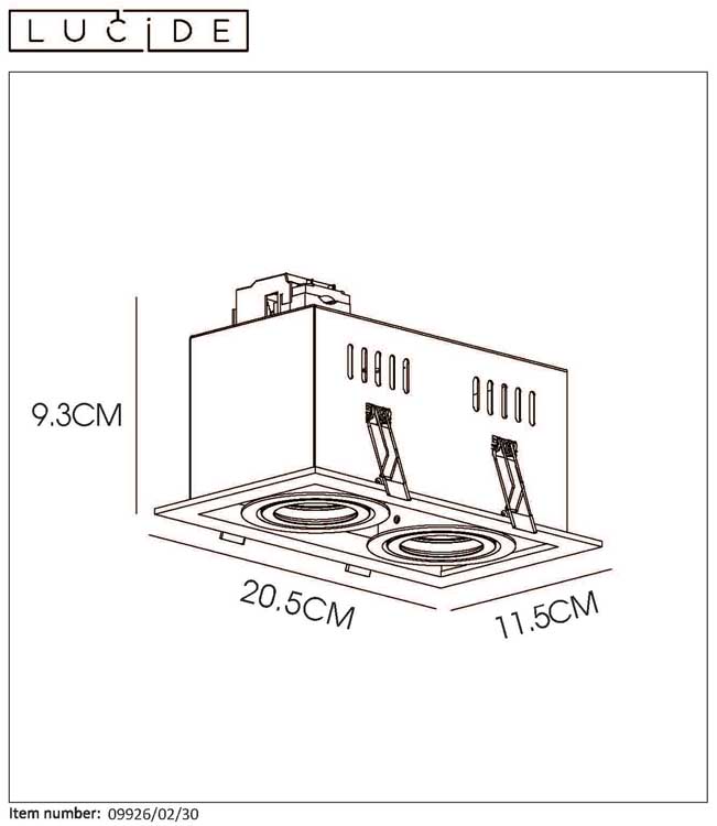 Lucide CHIMNEY - Inbouwspot - GU10 - Zwart