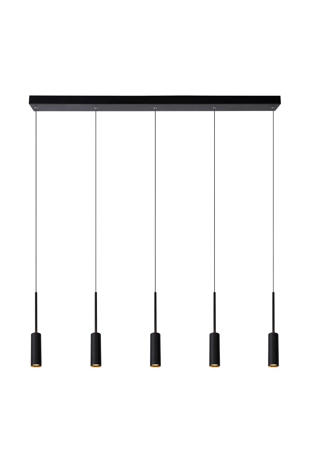 TUBULE Hanglamp Led 5x7W 2700K Zwart