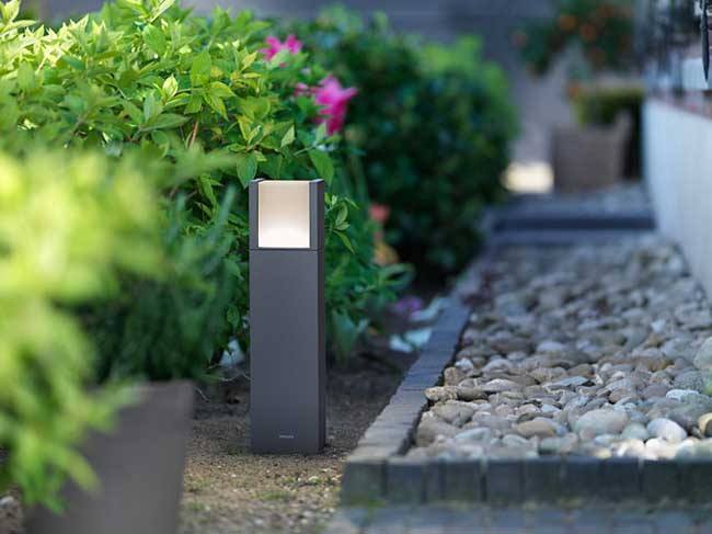 Poteau pour le jardin anthracite incl Led lamp 6W 600 l