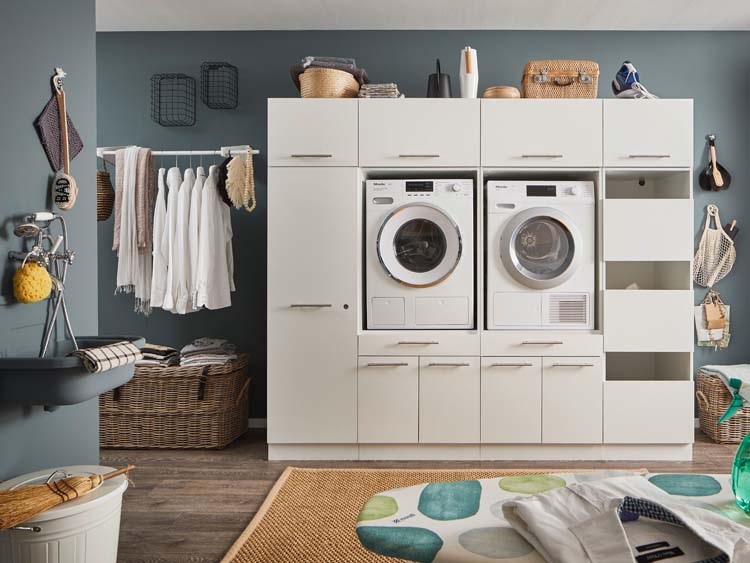 Armoires de machine à laver - Decowash - blanc - set 17 - 67,5X235X200