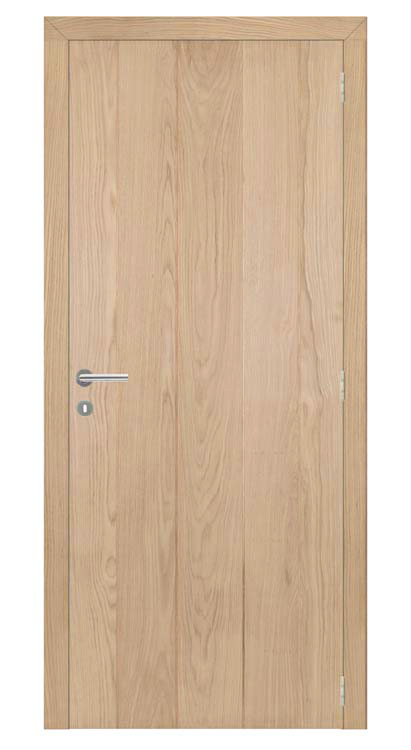 Bloc-porte fini Belves chêne planches alvéolaire 73x201.5cm + ébrasement 16.5cm