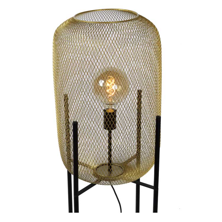 Lucide MESH - Vloerlamp - Ø 39 cm - E27 - Mat Goud