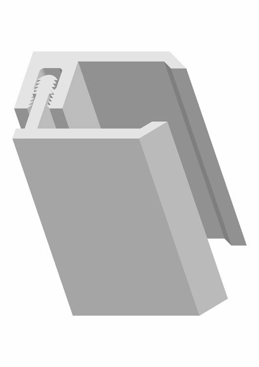 Profil de bordure siding Dumaclin pour facade click - 2,5m - Blanc