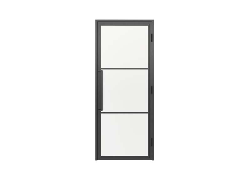 Stalen binnendeur 3W Tara  mat glas 880 x 2040 mm Links