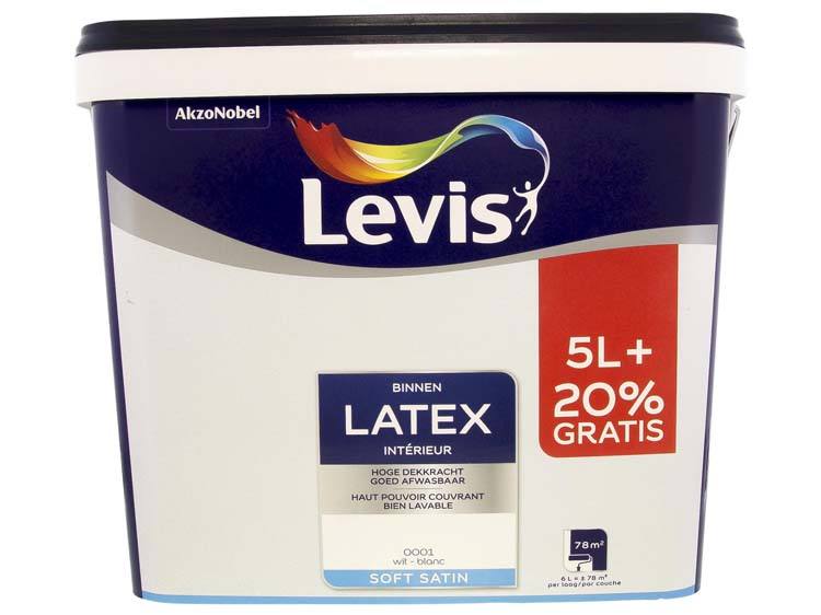 Levis peinture latex satin 6l blanc