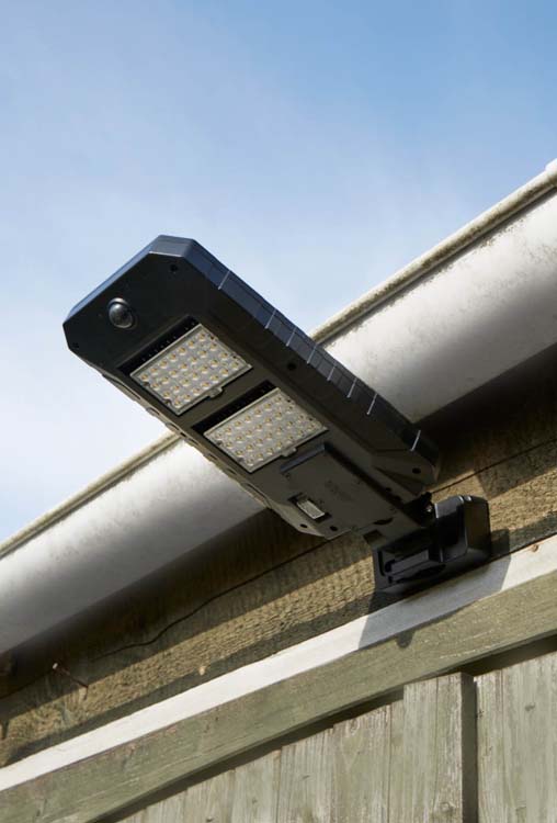 Solar spot Padua met bewegingssensor zwart 1000 lumen