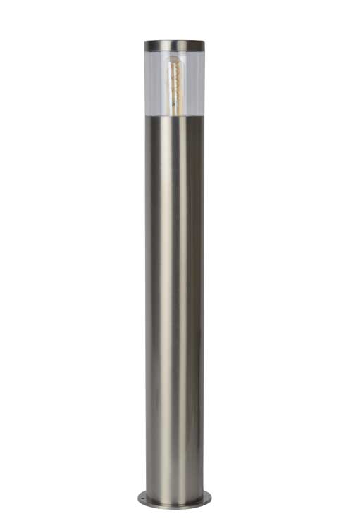 Lucide FEDOR - Sokkellamp Buiten - H79.5CM - Mat chroom - NU 15% EXTRA KORTING