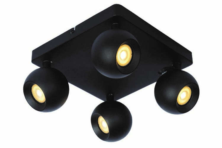 Spot plafond - 4xGU10 - Noir