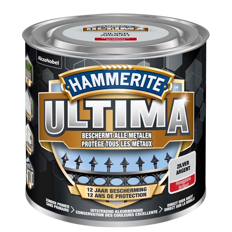 Hammerite ultima argent haute brillance 250ml