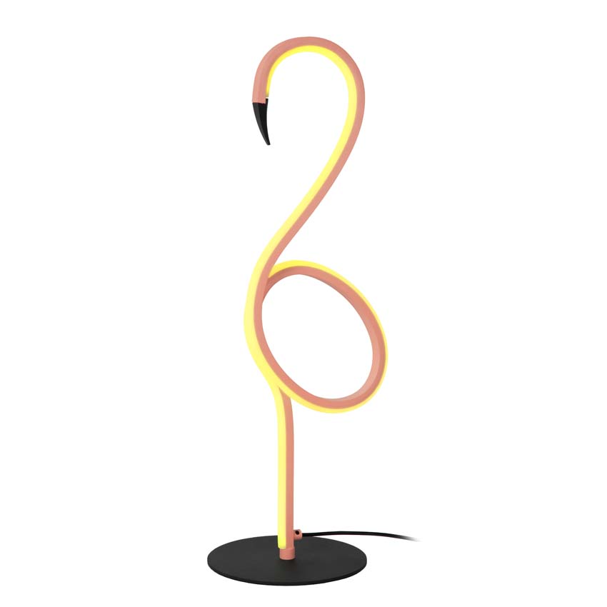 Lucide FLAMINGO - Lampe de table - LED Dim. - Rvb - Rose