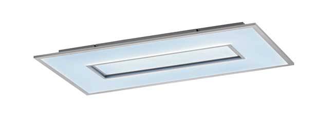 Plafonnier 1x LED 52W - Argent - Verre acryl