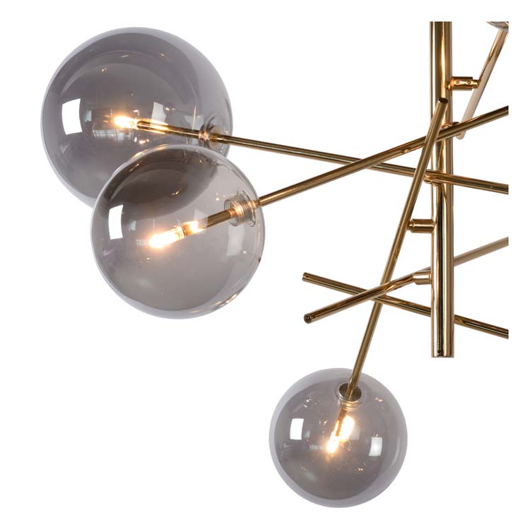 Lucide ALARA - Hanglamp - Ø 72 cm - LED - G4 - 6x1,5W 2700K - Goud