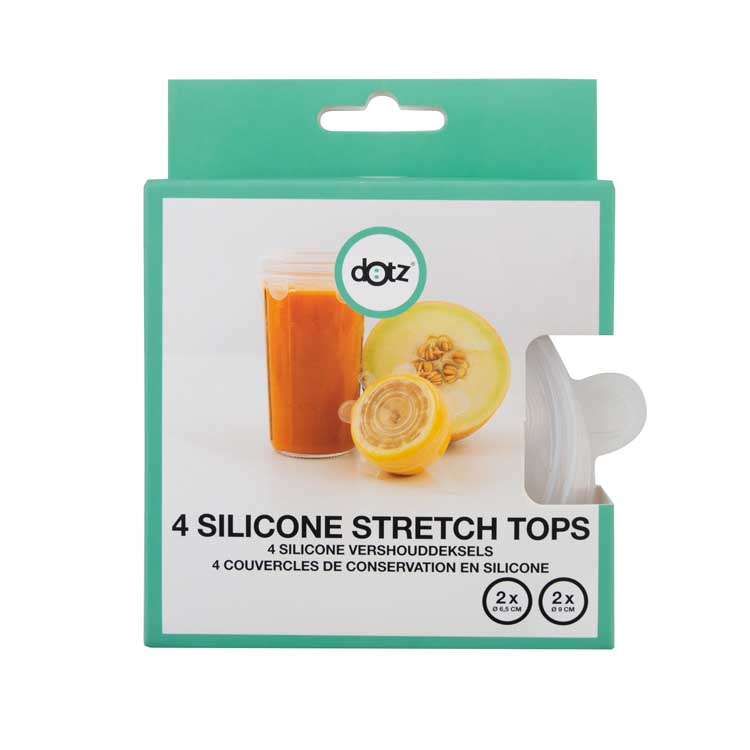 Vershouddeksels Dotz silicone transparant - 4 stuks