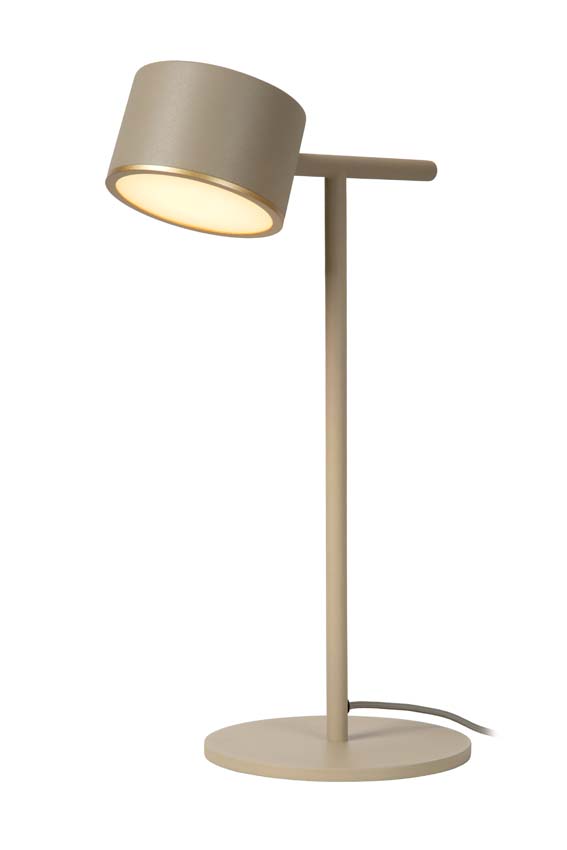 Lucide GIAN - Tafellamp - LED Dimb. - 1x9W 2700K - Taupe