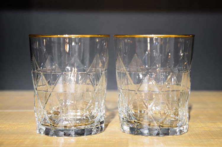 Glas Florence helder met gouden rand 36 cl - 6 stuks