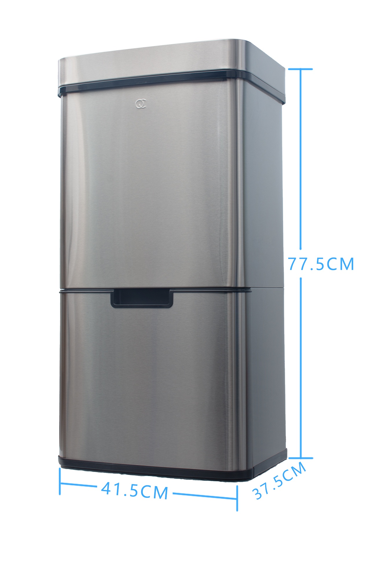 Afvalemmer met sensor 72L inox