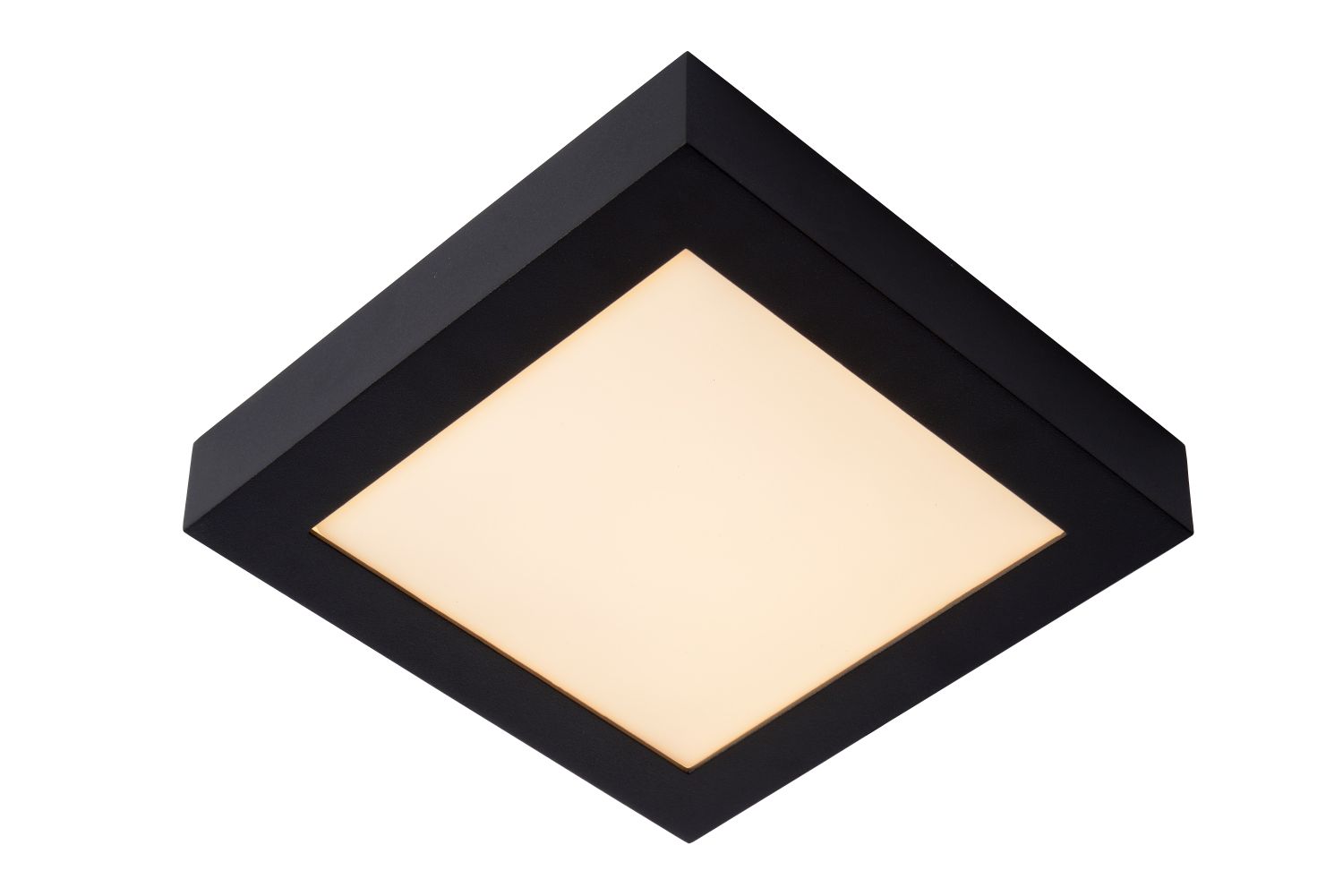 BRICE-LED Plafonnier Dimmable 22W Carré IP44 Noir