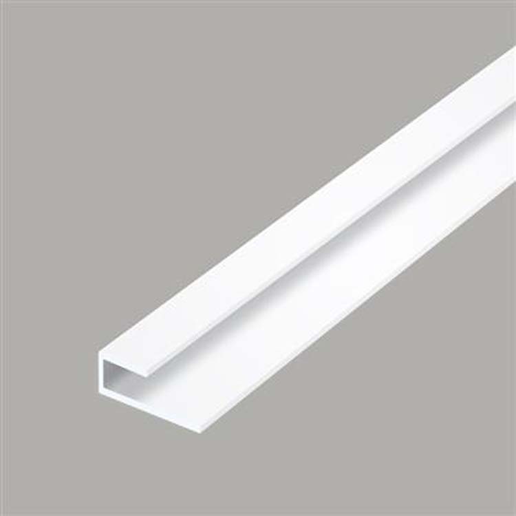 U profil pvc blanc pour carrelage pvc 8x4x20x2600mm 