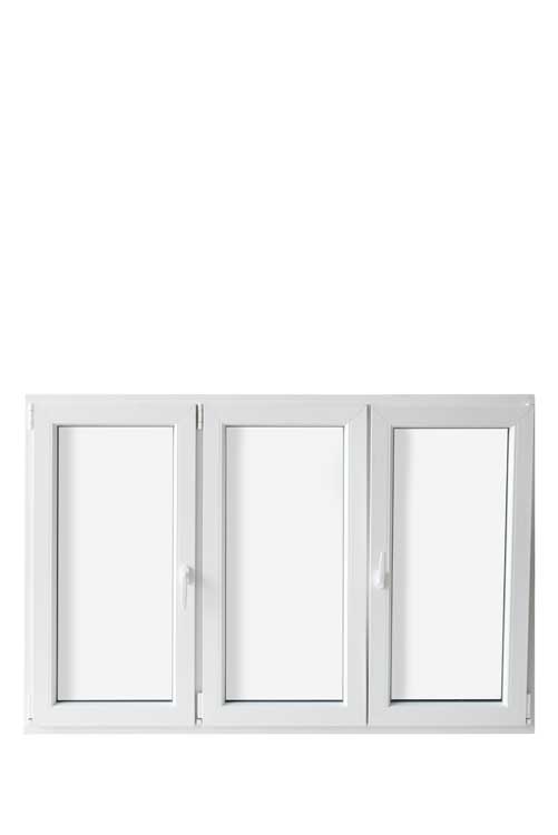 Châssis O.B. 3 ouvrants pvc blanc Deceuninc 1800x1200mm V1