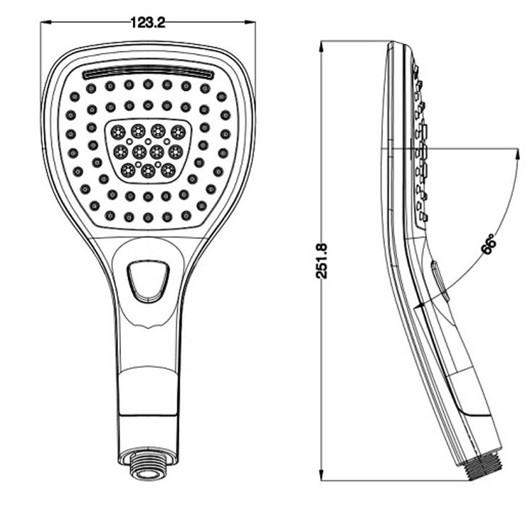 Handdouche Peter chroom 3 straalsoorten