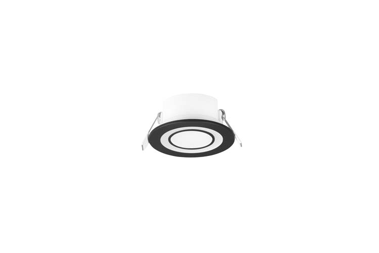 Spot à encastrer LED noir diam8.2cm 5W 450LM 3000K