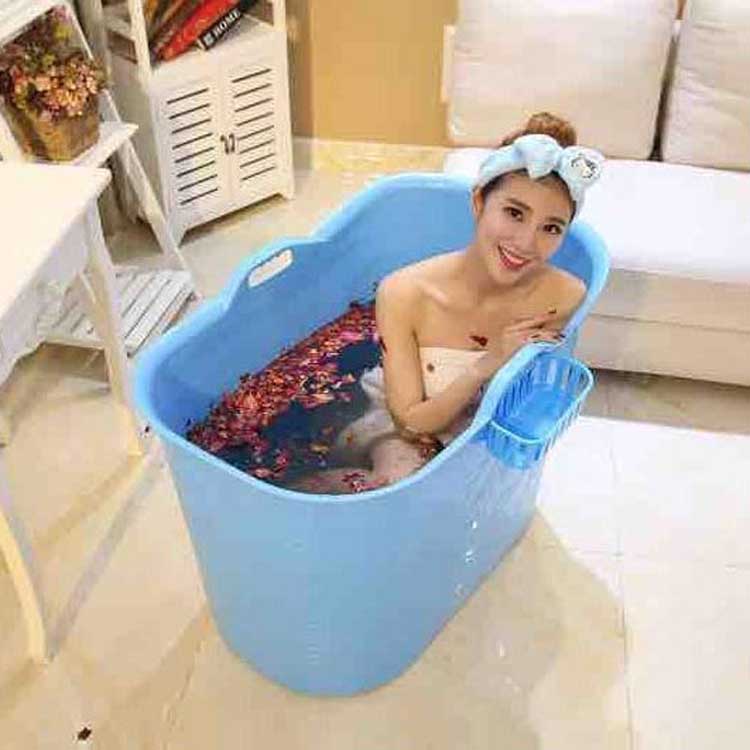 Bath Bucket pour adultes bleu