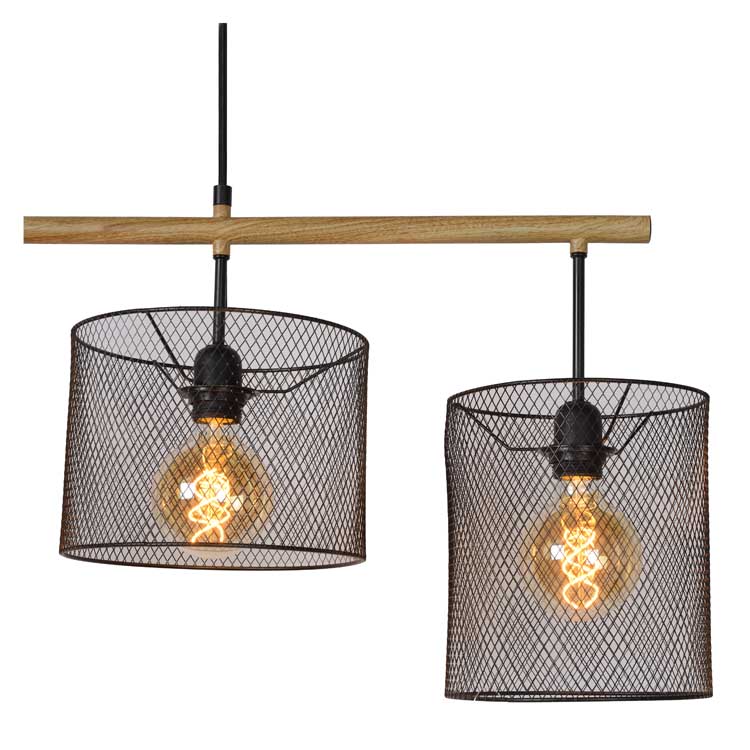 Lucide BASKETT - Hanglamp - E27 - Zwart