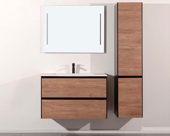 Meuble lavabo Molly look bois simple 894x455x580mm