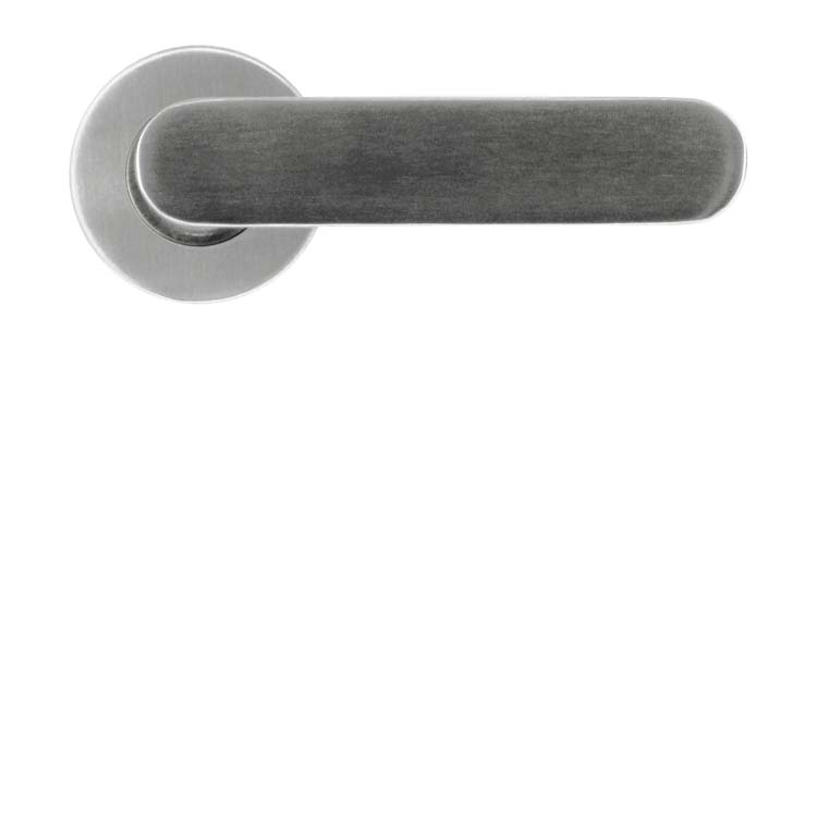 Poignée de porte novara inox plus sans rosace