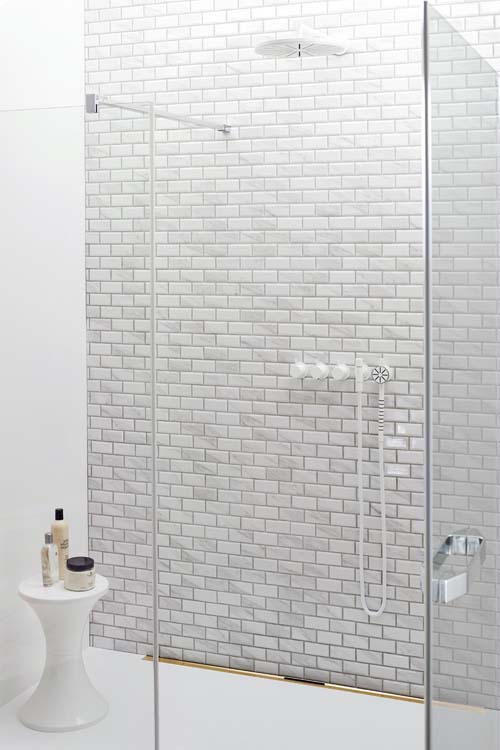 Mosaïque Metro carrara blanche 29,5 x 29,1 cm