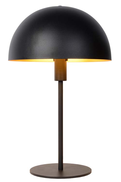 Lampe de table - Ø 25 cm - 1xE14 - Noir