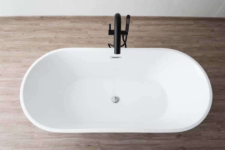 Baignoire à poser Belle noir/blanc excl robinette