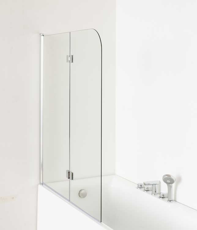 Paroi de baignoire Asher 130x120cm chrome